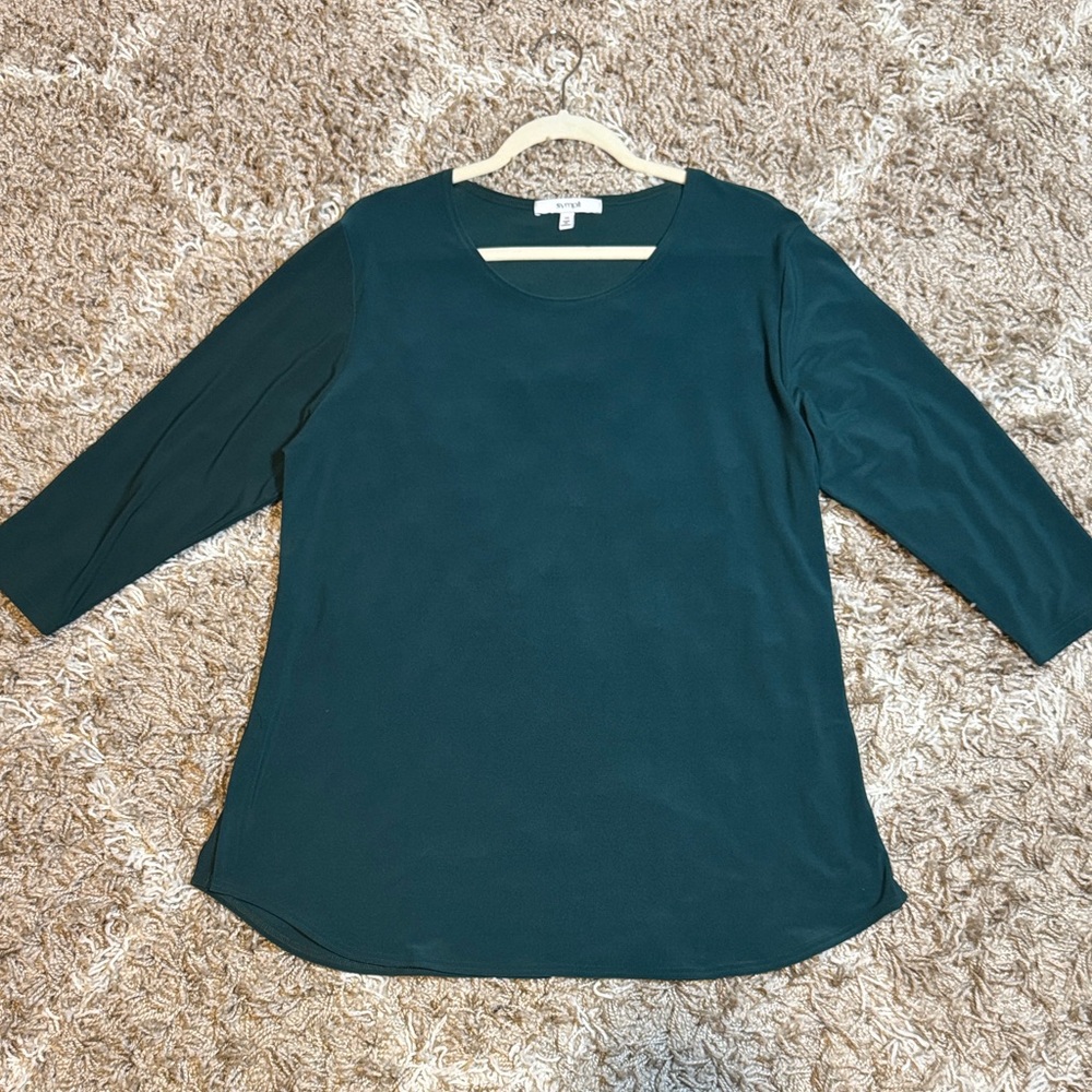 NWOT Sympli Go To Tee Relaxed Evergreen size 16 - Picture 14 of 14